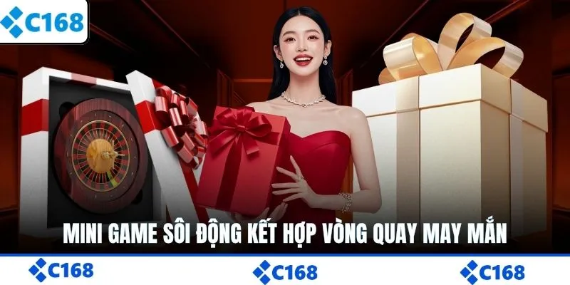 Mini game sôi động kết hợp vòng quay may mắn